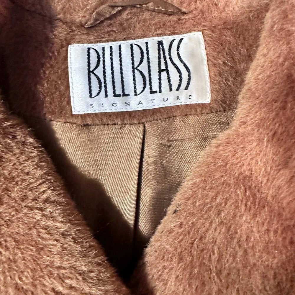 Bill Blass Vintage Rare Baby Llama Coat 4 Mid Length Brown Old Money Classic